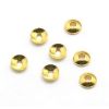 мънисто метал шапка 3x1 мм дупка 1 мм цвят злато -50 броя