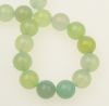 наниз мъниста полускъпоценен камък АХАТ бледо зелен топче 6 мм ±66 броя