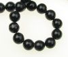 наниз мъниста полускъпоценен камък АХАТ Бразилски ИВИЧЕСТ ЧЕРЕН топче 10 мм ±38 броя