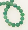 наниз мъниста полускъпоценен камък АХАТ зелен топче матирано 6 мм ±65 броя