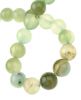 наниз мъниста полускъпоценен камък АХАТ ивичест бледо зелен топче 10 мм ±38 броя