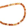 наниз мъниста полускъпоценен камък АХАТ напукан оранжев топче 6 мм ±65 броя