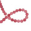 наниз мъниста полускъпоценен камък АХАТ напукан розов топче 8 мм ±48 броя