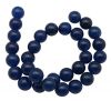 наниз мъниста полускъпоценен камък АХАТ син тъмен топче 8 мм ±50 броя