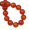 наниз мъниста полускъпоценен камък КАРНЕОЛ топче 10 мм ±39 броя