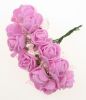 роза букет 25 мм. гума органза розова -12 броя