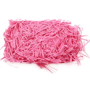 Трева за декорация от хартия - розова - 50 грама