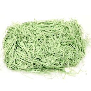 Трева за декорация от хартия - бледо зелена - 50 грама