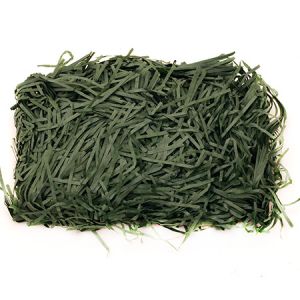 Трева за декорация от хартия - тъмено зелена - 50 грама