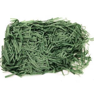 Трева за декорация от хартия - зелена - 50 грама