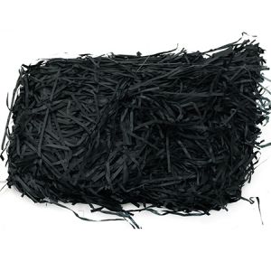 Трева за декорация от хартия - черна - 50 грама