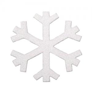 Снежинка фоам с брокат 47x2 мм -10 бр