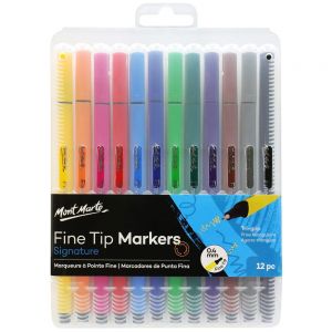 Маркери фини 0.4 мм MM Fine Tip Marker Tri Grip in Case - 12 броя 