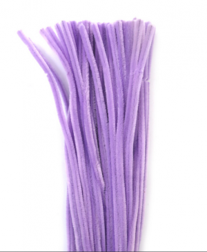 Телени пръчки цвят светло лилав пастелен -30 см -10 броя