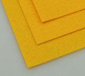 Филц лист - дебелина 1 мм., размер 20x30 см. цвят жълт тъмно -1 брой