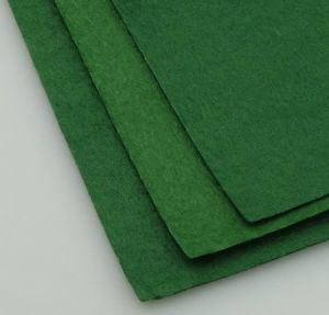 Филц лист - дебелина 1 мм., размер 20x30 см. цвят зелен тъмно -1 брой