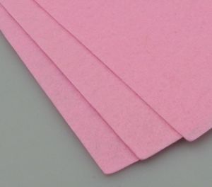 Филц лист - дебелина 1 мм., размер 20x30 см. цвят розов -1 брой