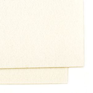 Филц лист - дебелина 2 мм., размер 20x30 см. цвят бял мръсно -1 брой
