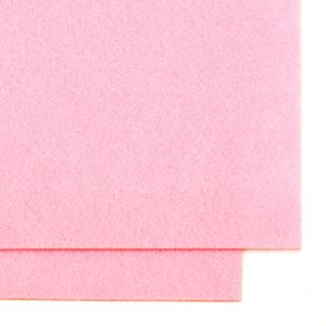 Филц лист - дебелина 2 мм., размер 20x30 см. цвят розов -1 брой