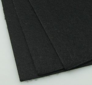 Филц лист - дебелина 2 мм., размер 20x30 см. цвят черен -1 брой