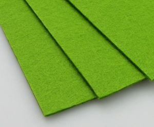 Филц лист - дебелина 3 мм., размер 20x30 см. цвят зелен тревисто -1 брой