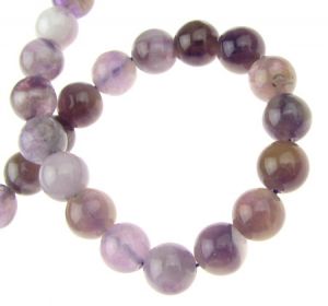 наниз мъниста полускъпоценен камък АМЕТИСТ топче 8 мм ±48 см