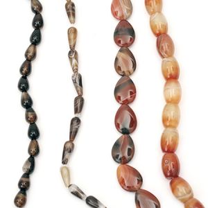наниз мъниста полускъпоценен камък АХАТ АСОРТЕ форми 10±18x6±25 мм 16±62 броя