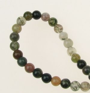 наниз мъниста полускъпоценен камък АХАТ ИНДИЙСКИ топче 4 мм дупка 0.8 мм ±99 броя