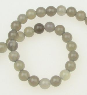 наниз мъниста полускъпоценен камък АХАТ СИВ топче 6 мм ±65 броя