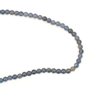 наниз мъниста полускъпоценен камък АХАТ СИН топче 4 мм ±96 броя