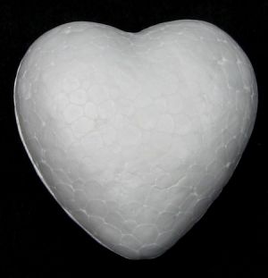 Фигурка стиропор сърце 50 х 50 х 27 мм. за декориране - 10 броя