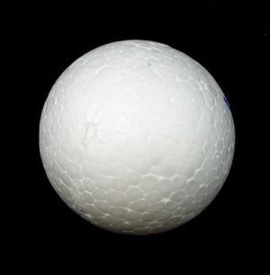 Фигурка стиропор топче 60 мм. за декориране бяло - 5 броя