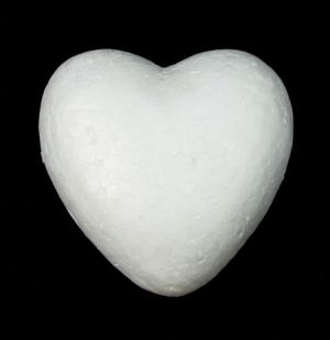 Фигурка стиропор сърце 70 мм. за декориране - 10 броя