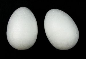 Фигурка стиропор яйце 80 х 58 мм. за декориране - 5 броя
