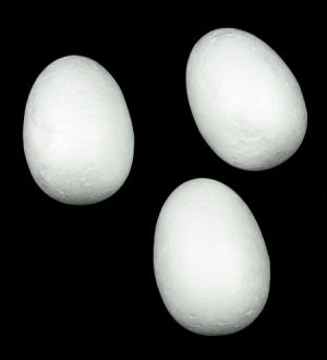 Фигурка стиропор яйце 50 х 35  мм. за декориране - 10 броя
