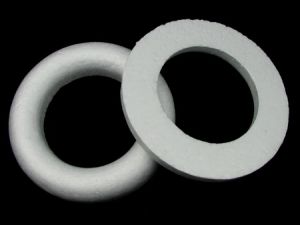 Фигурка стиропор кръг 170 мм. обла и плоска страна за декориране - 2 броя