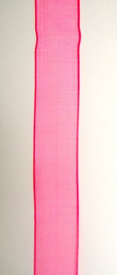 лента органза 15 мм розова тъмна -45 метра