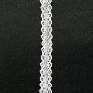 лента дантела 25 мм бяла - 1 метра