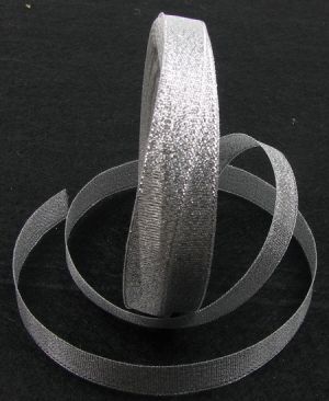 лента органза 12 мм сребро -22 метра