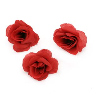 цвят роза 40 мм с пънче за монтаж червена -10 броя