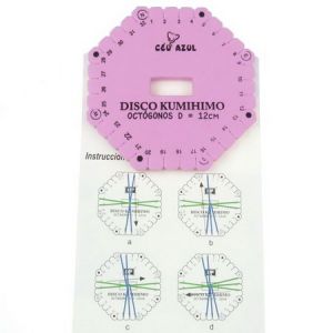 Диск Kumihimo за плетене, кумихимо осмоъгълник -12 см