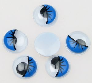 очички мърдащи 12 мм с мигли сини -50 броя