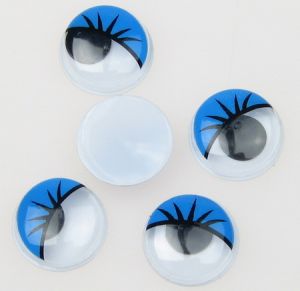 очички мърдащи 15 мм с мигли сини -50 броя