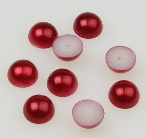 перла полусфера 10 мм червена -50 броя