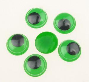 очички мърдащи зелена основа 12 мм -50 броя
