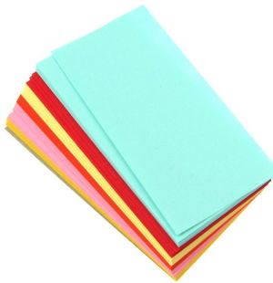 кубче цветни листи 9x4.50 см 6 цвята за декорация и оригами ±120броя