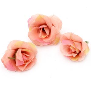 цвят роза 40 мм с пънче за монтаж розова светла -10 броя