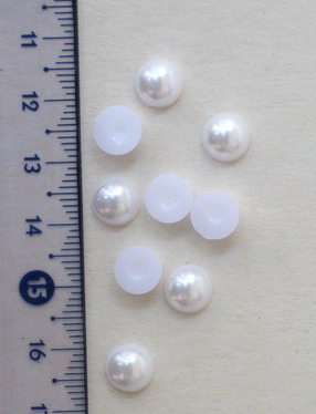 перла полусфера 8 мм бяла -100 броя