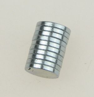 магнит никел 10х2 мм - 5 броя