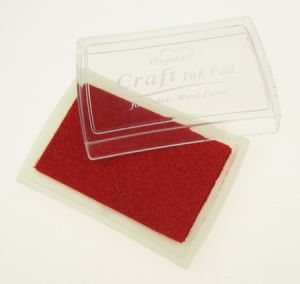 тампон с пигментно мастило 6x3.8 см цвят червен